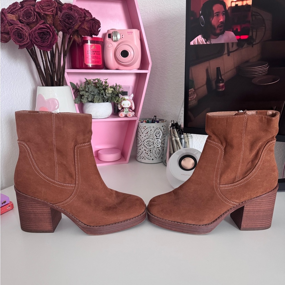 Wild Fable Chestnut Suede Boots - Picture 4 of 6
